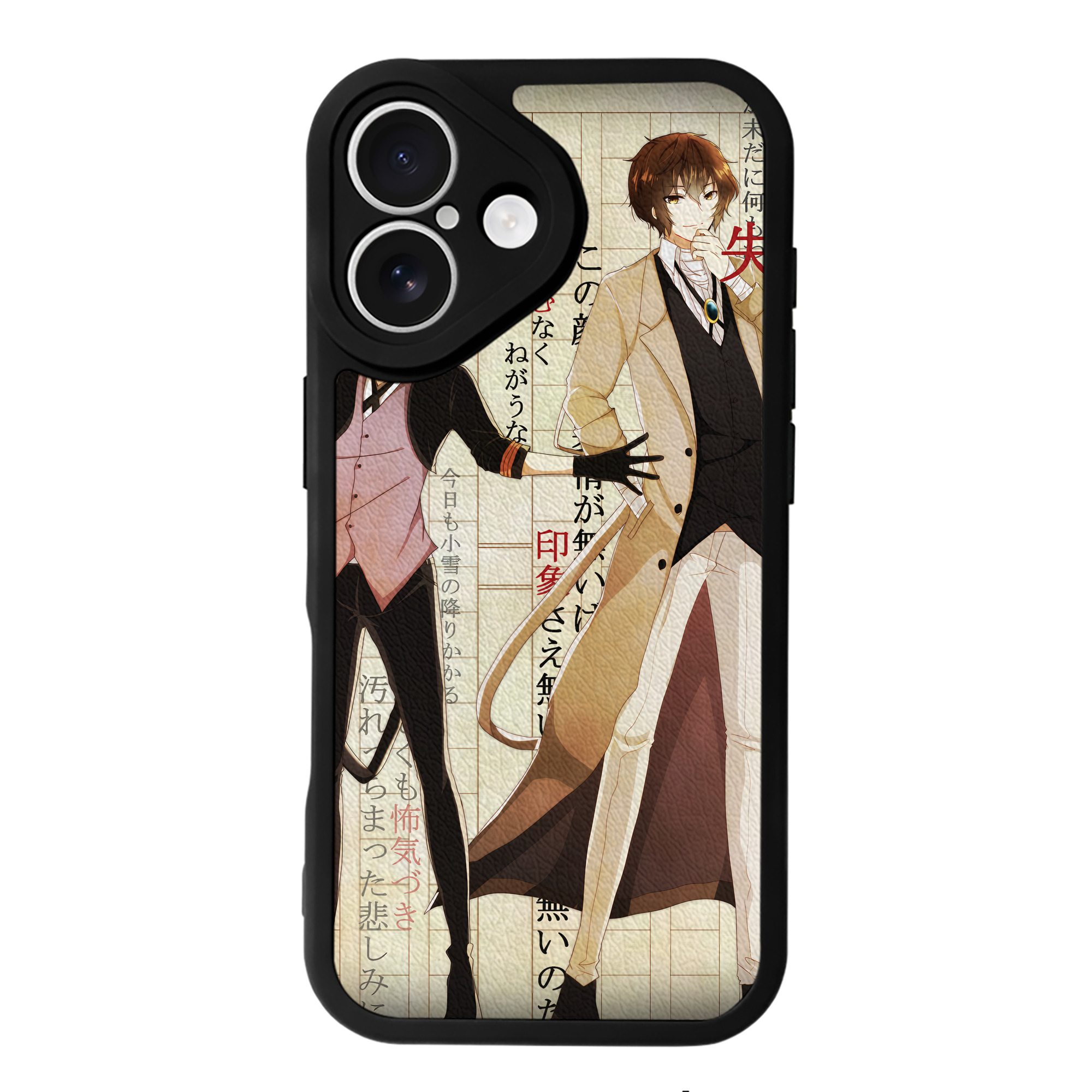（画像用） 文豪ストレイドッグス Bungo Stray Dogs 【iPhone 16シリーズ対応】シリコンスマホケース（レザー調） 材質：シリコン